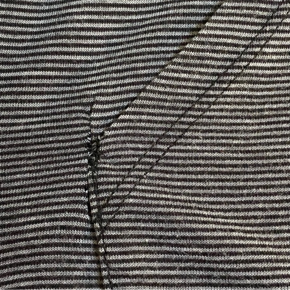 Haute Hippie gray black stripe long sleeve hoodie front pocket shirt sweatshirt - Picture 10 of 11